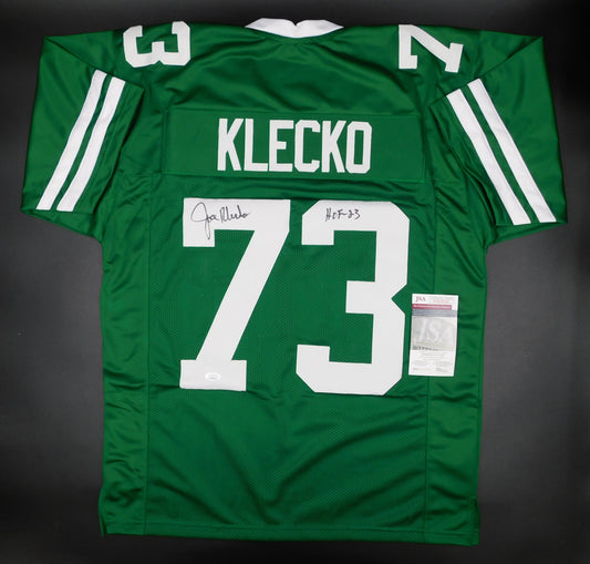 Joe Klecko Signed Autographed New York Jets Green HOF 23 Sack Exchange JSA COA