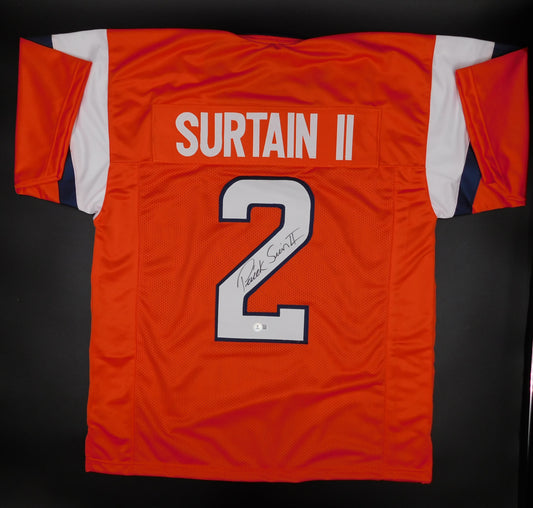 Patrick Pat Surtain II Signed Autographed Denver Broncos Orange Jersey BAS COA