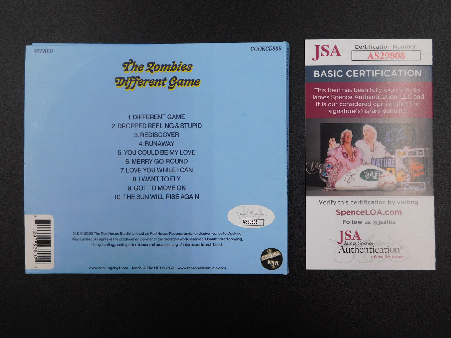 The Zombies Full Band Signed Autographed Different Game CD Cover JSA COA