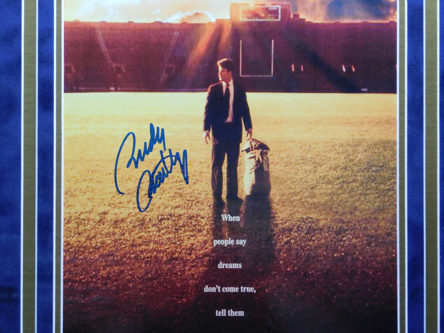 Rudy Ruettiger Signed Autographed Framed Movie Poster Notre Dame Fighting Irish JSA COA