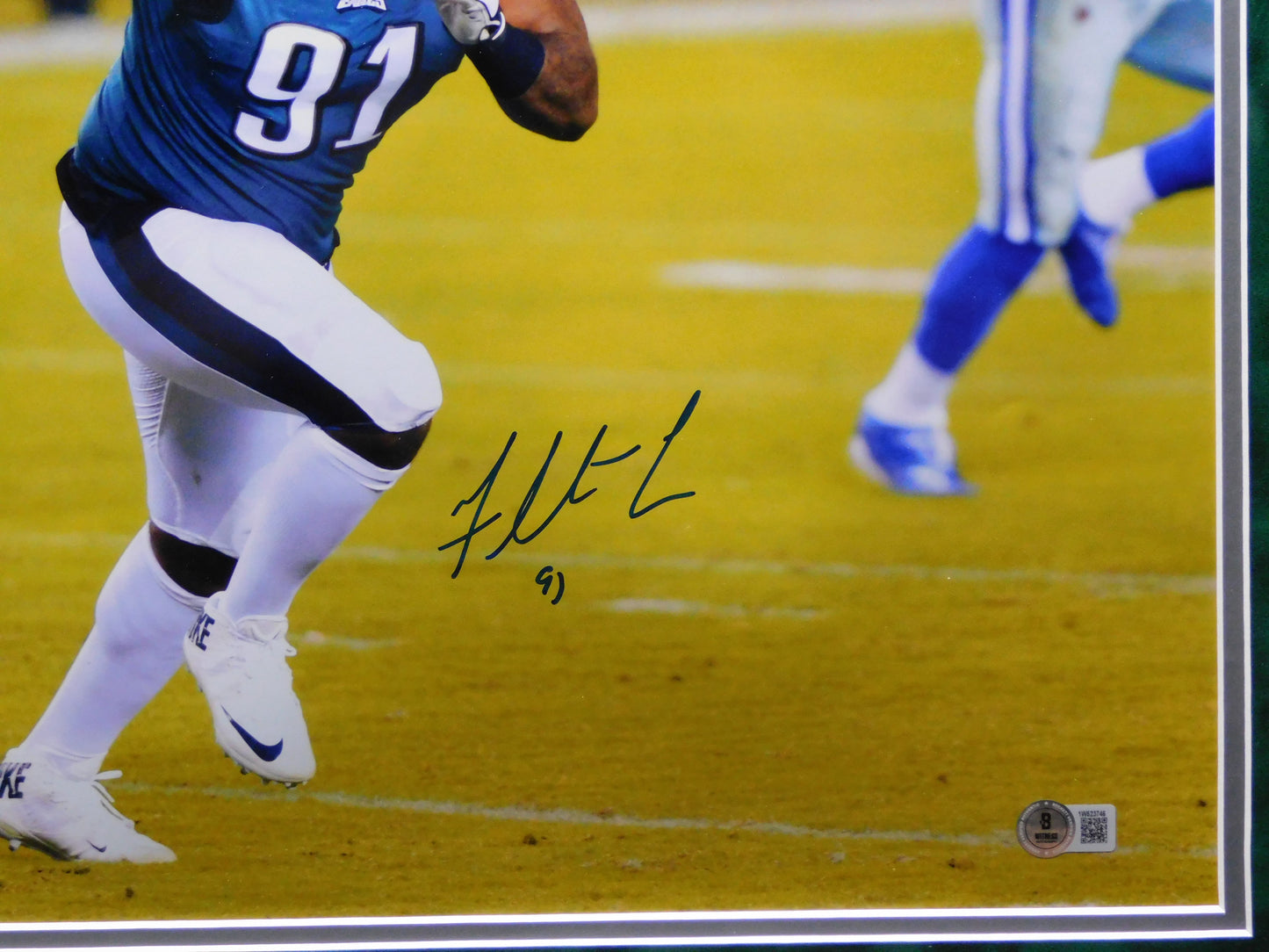 Fletcher Cox Signed Autographed Framed 16x20 Photo Philadelphia Eagles Super Bowl BAS COA A