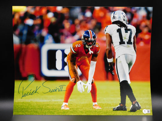 Patrick Surtain II PSII Signed Autographed 16x20 Photo Denver Broncos 2024 DPOY BAS COA