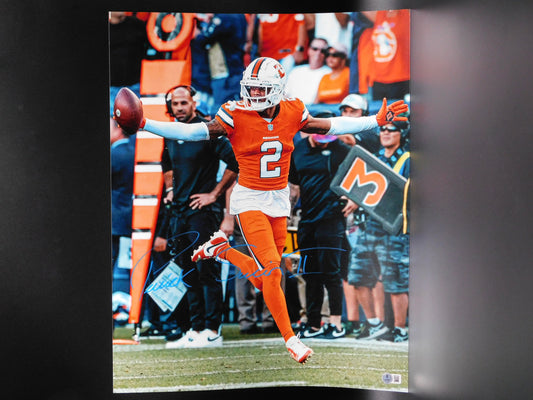 Patrick Surtain II PSII Signed Autographed 16x20 Photo Denver Broncos 2024 DPOY BAS COA A