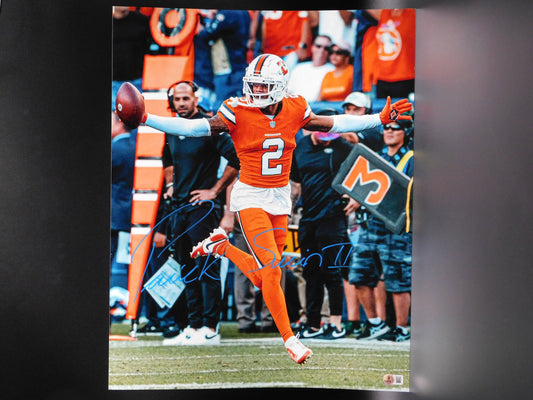 Patrick Surtain II PSII Signed Autographed 16x20 Photo Denver Broncos 2024 DPOY BAS COA B