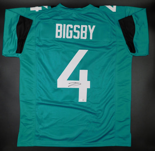Tank Bigsby Signed Autographed Jacksonville Jaguars Teal Football Jersey JSA COA