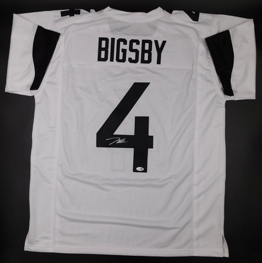 Tank Bigsby Signed Autographed Jacksonville Jaguars White Football Jersey JSA COA