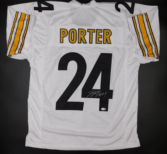 Joey Porter Jr Signed Autographed Pittsburgh Steelers White Jersey PSU JSA COA
