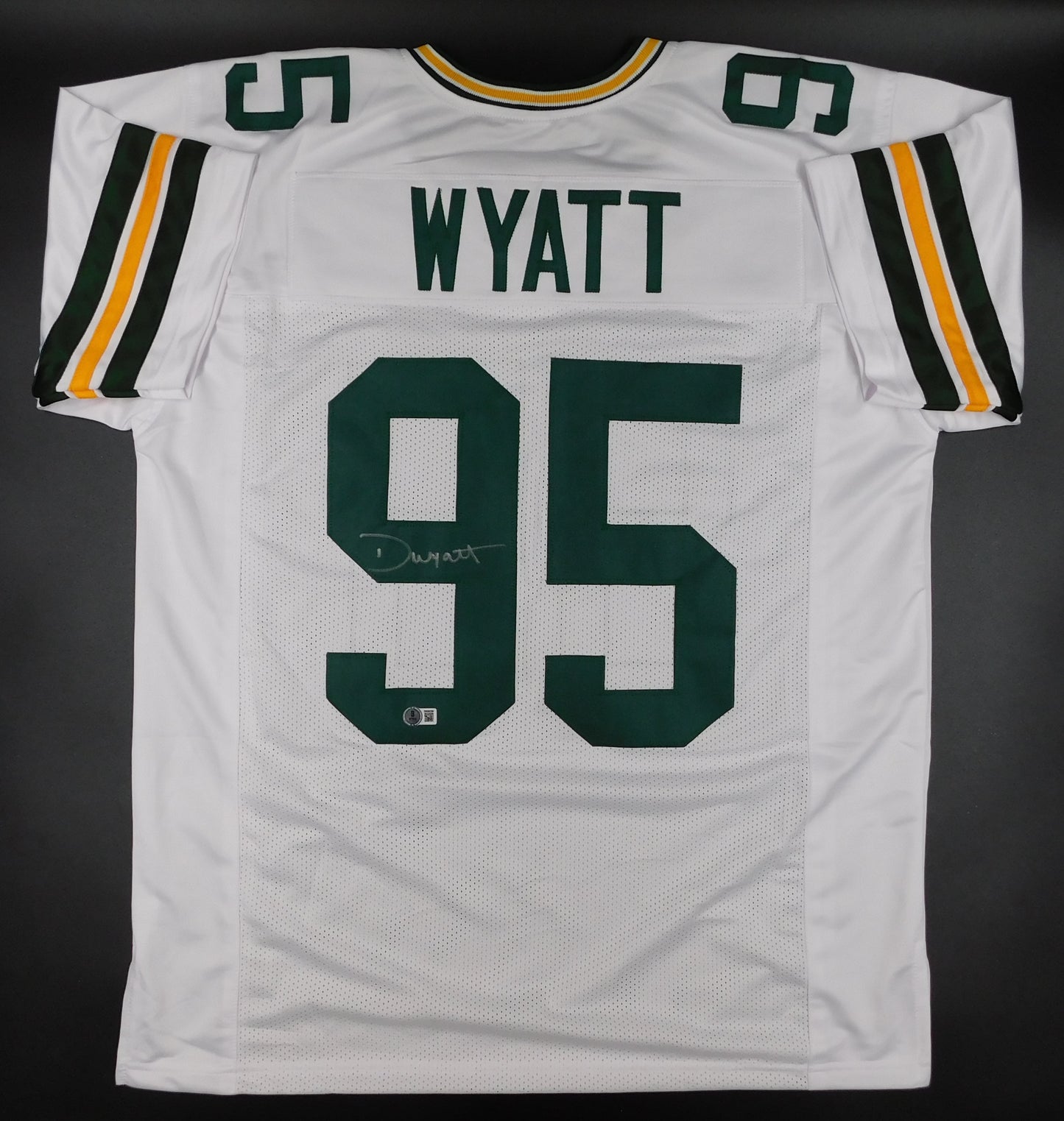 Devonte Wyatt Signed Autographed Green Bay Packers White Football Jersey BAS COA