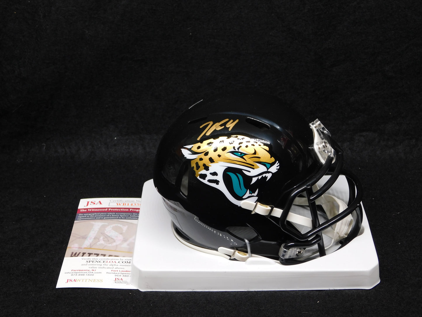 Tank Bigsby Signed Autographed Jacksonville Jaguars Speed Mini Helmet JSA COA