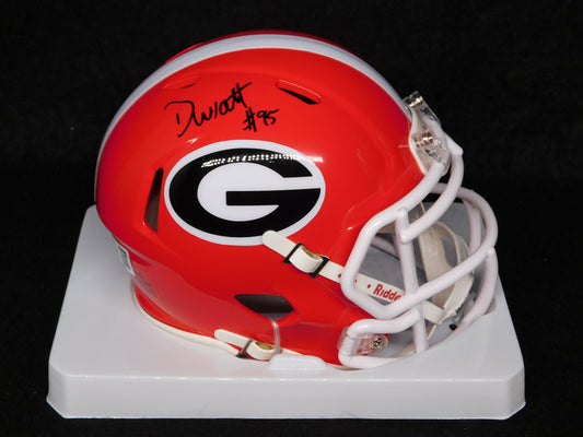 Devonte Wyatt Signed Autographed Georgia Bulldogs Speed Mini Helmet Packers BAS COA