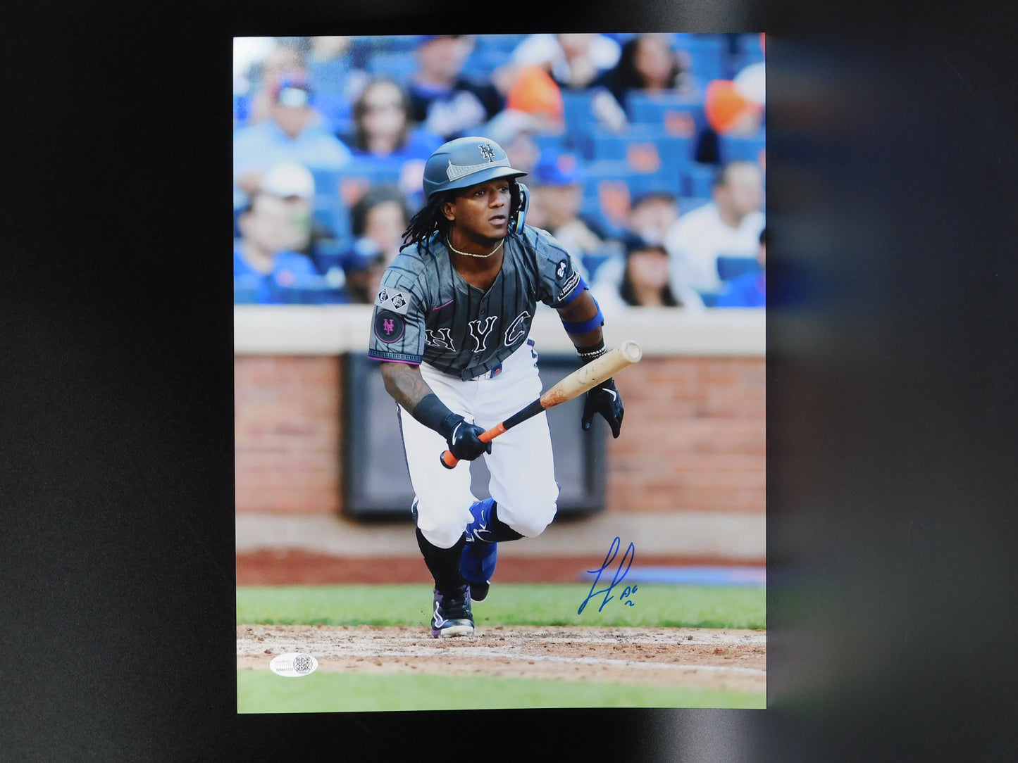 Luisangel Acuña Signed Autographed 11x14 Photo New York Mets Baseball JSA COA