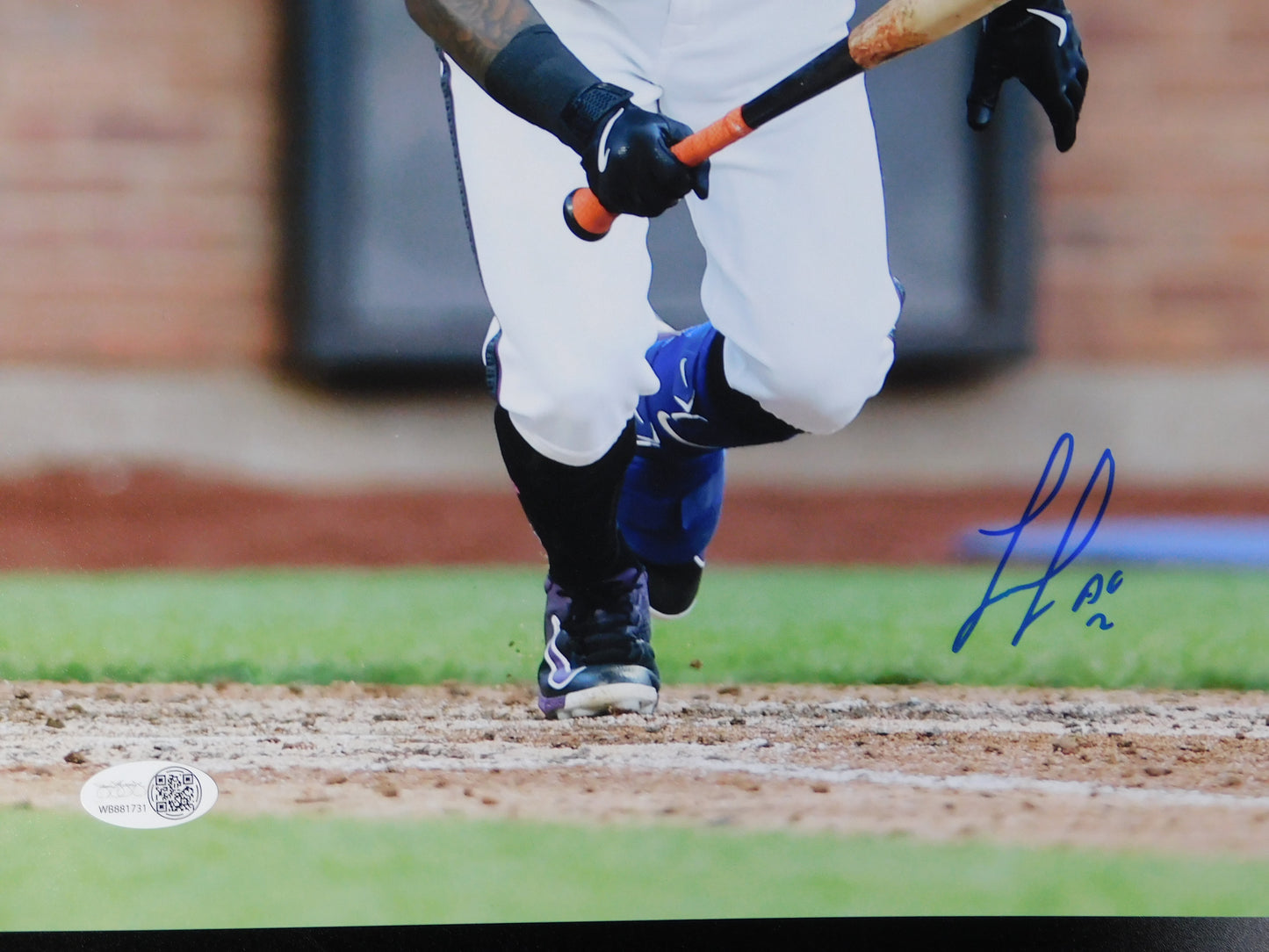Luisangel Acuña Signed Autographed 11x14 Photo New York Mets Baseball JSA COA