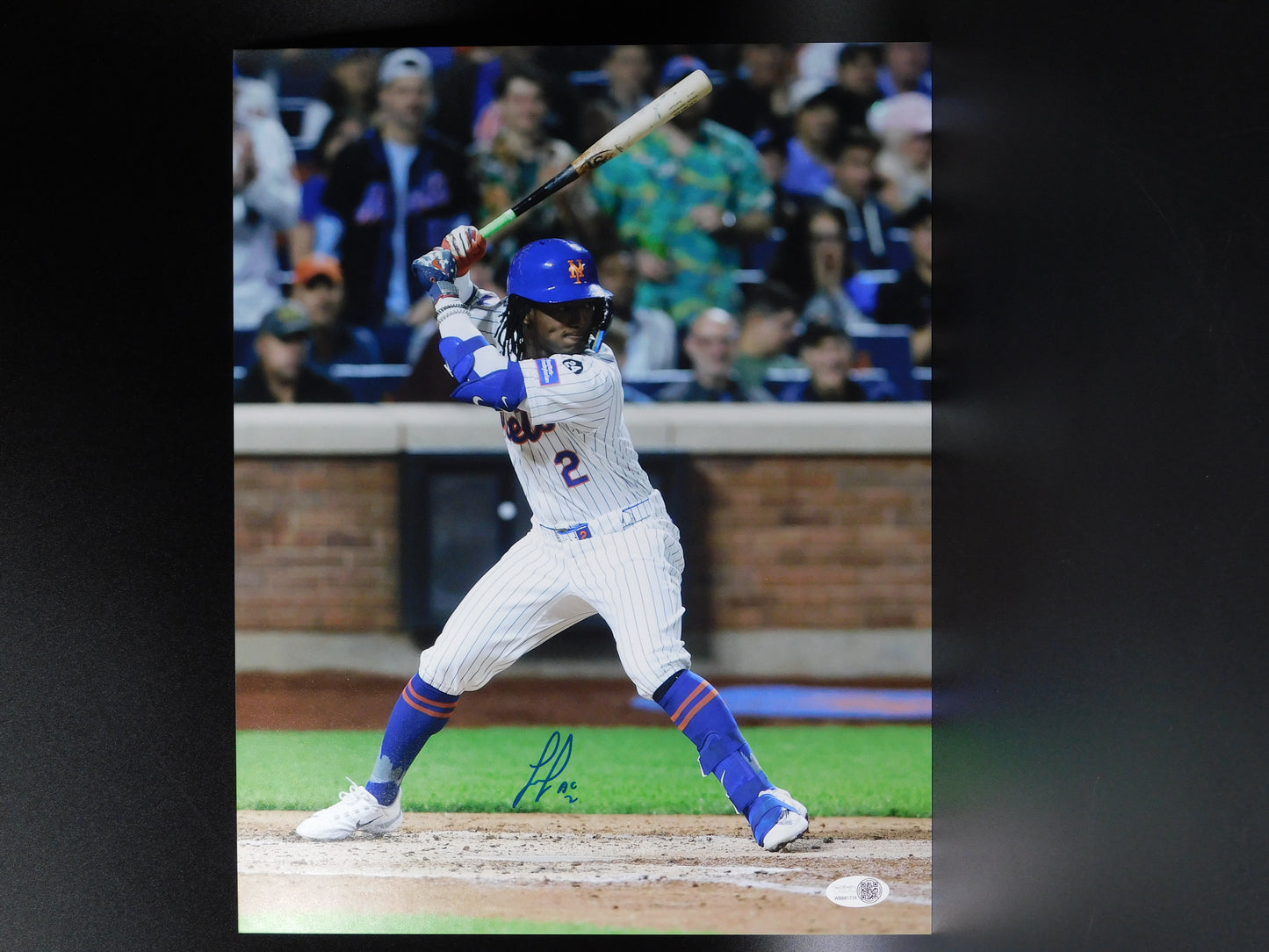 Luisangel Acuña Signed Autographed 11x14 Photo New York Mets Baseball JSA COA