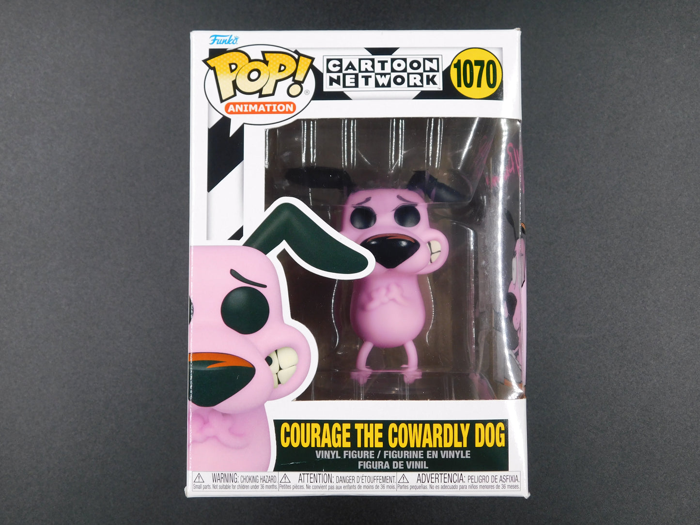 Jeff Brennan Remark Artwork Sketch Signed Funko Pop 1070 Courage The Cowardly Dog