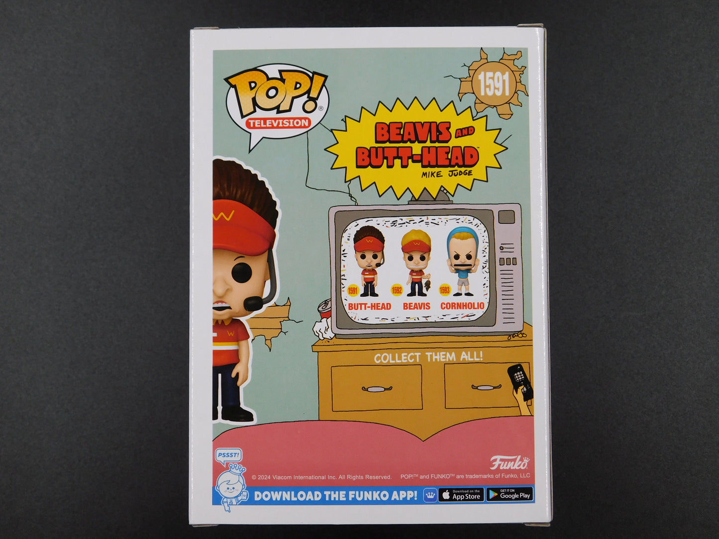 Jeff Brennan Remark Artwork Sketch Signed Funko Pop 1591 Beavis and Butt-Head