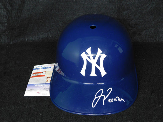 Oswald Peraza Signed Autographed Full Size New York Yankees Batting Helmet JSA COA A