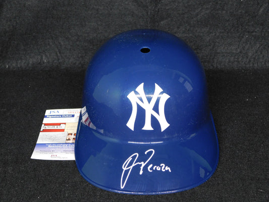 Oswald Peraza Signed Autographed Full Size New York Yankees Batting Helmet JSA COA B