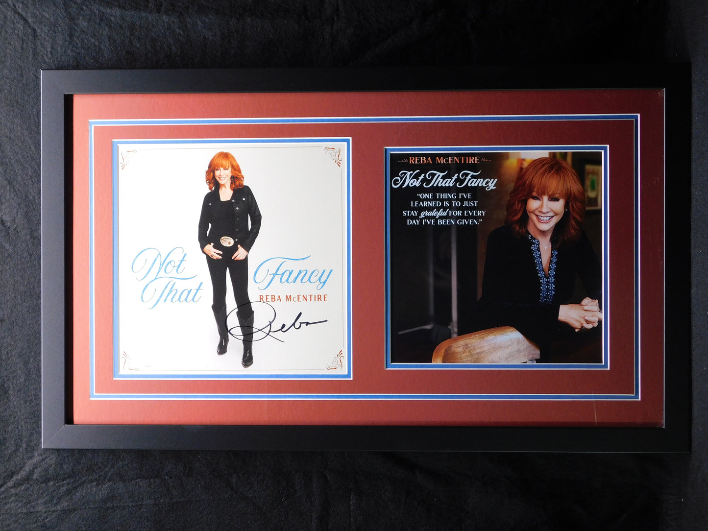 Reba McEntire Signed Autographed Framed Album Cover Not That Fancy JSA COA