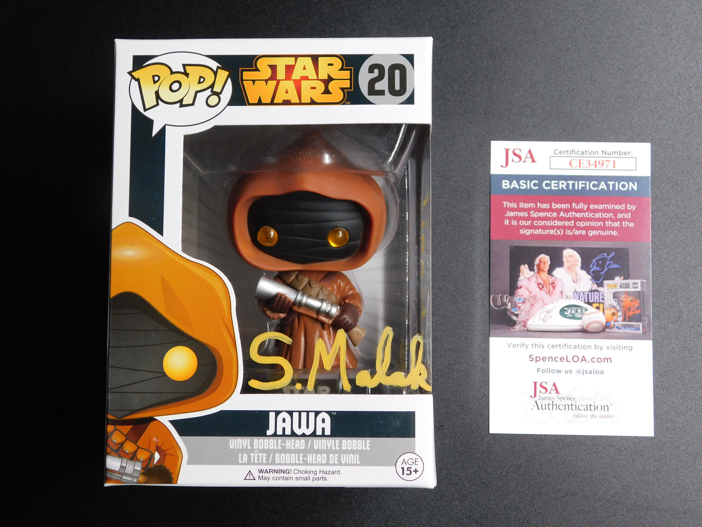 Susanna Malak Signed Autographed Funko Pop 20 Jawa Star Wars Utinni! JSA COA B