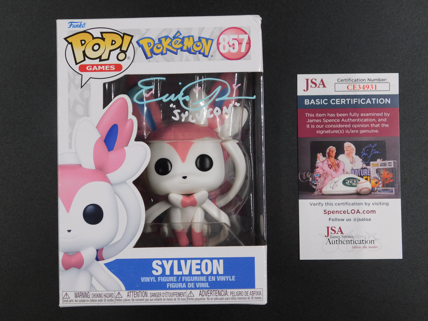Erica Schroeder Signed Autographed Inscribed Funko Pop 857 Sylveon Pokemon JSA COA