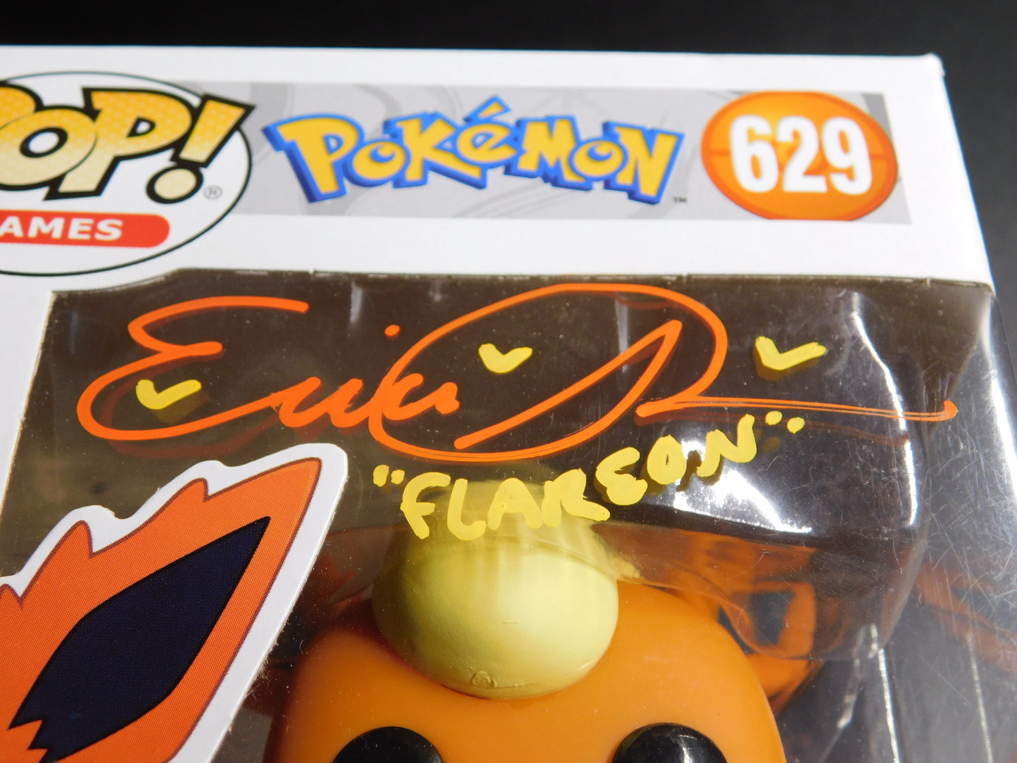 Erica Schroeder Signed Autographed Inscribed Funko Pop 629 Flareon Pokemon JSA COA A