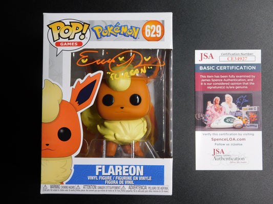 Erica Schroeder Signed Autographed Inscribed Funko Pop 629 Flareon Pokemon JSA COA B