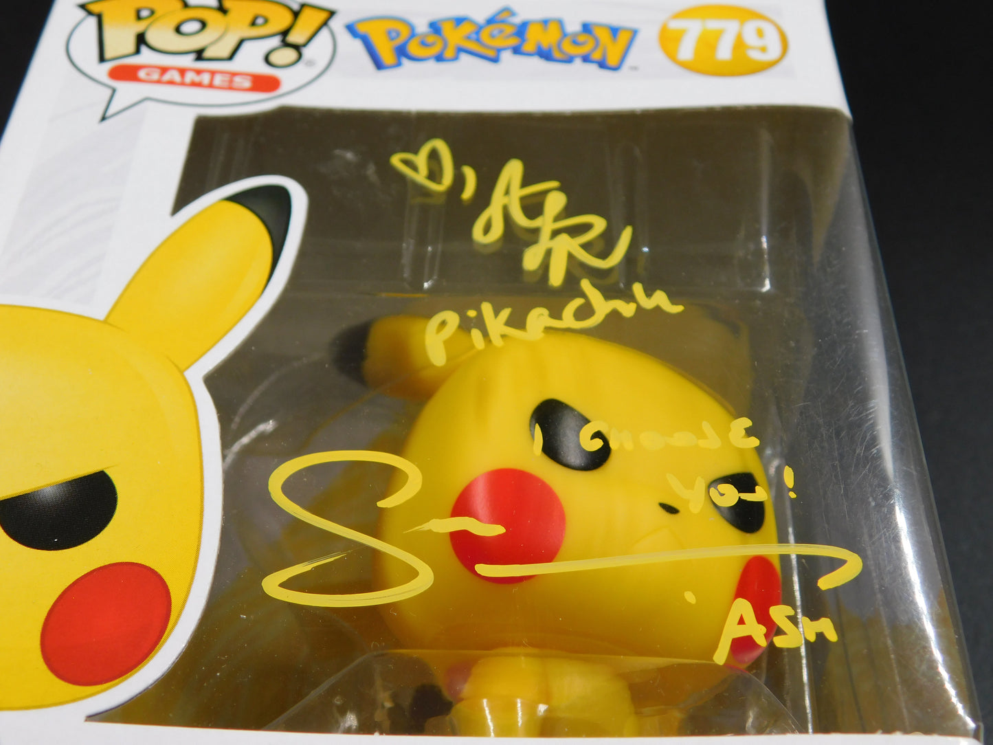 Sarah Natochenny & Alyson Rosenfeld Dual Signed Autographed Funko Pop 779 Ash & Pikachu Pokemon JSA COA
