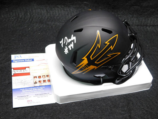 Frank Darby Signed Arizona State Sun Devils Eclipse Speed Mini Helmet JSA COA