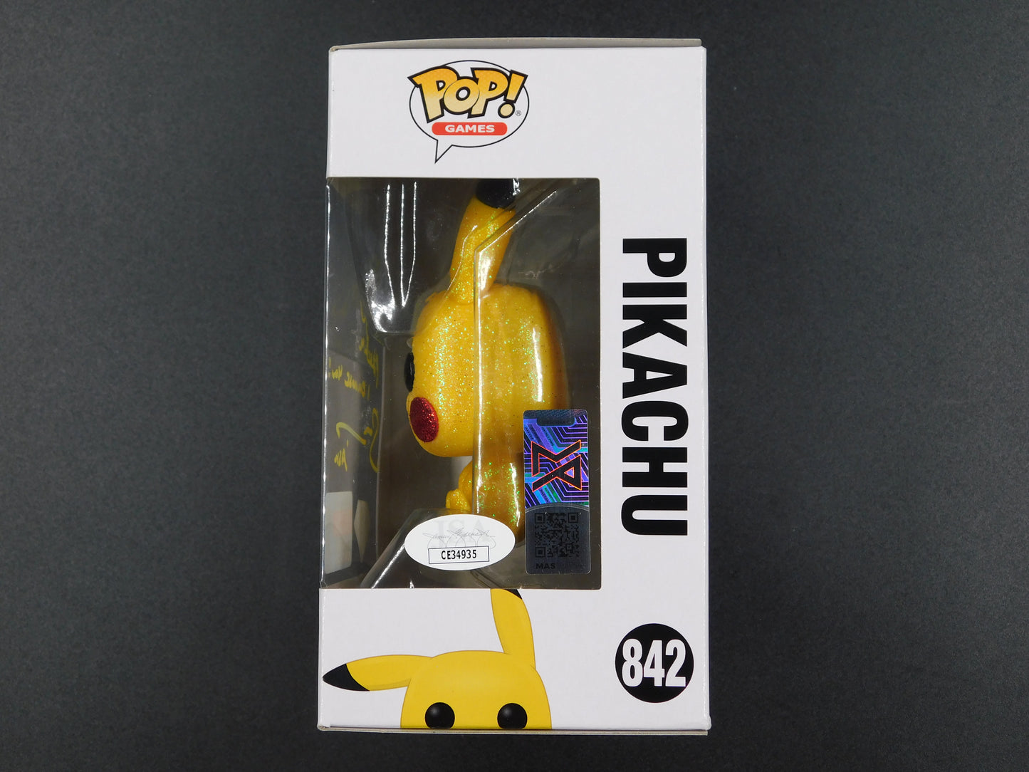 Sarah Natochenny & Alyson Rosenfeld Dual Signed Autographed Funko Pop 842 Diamond Pikachu & Ash Pokemon JSA COA