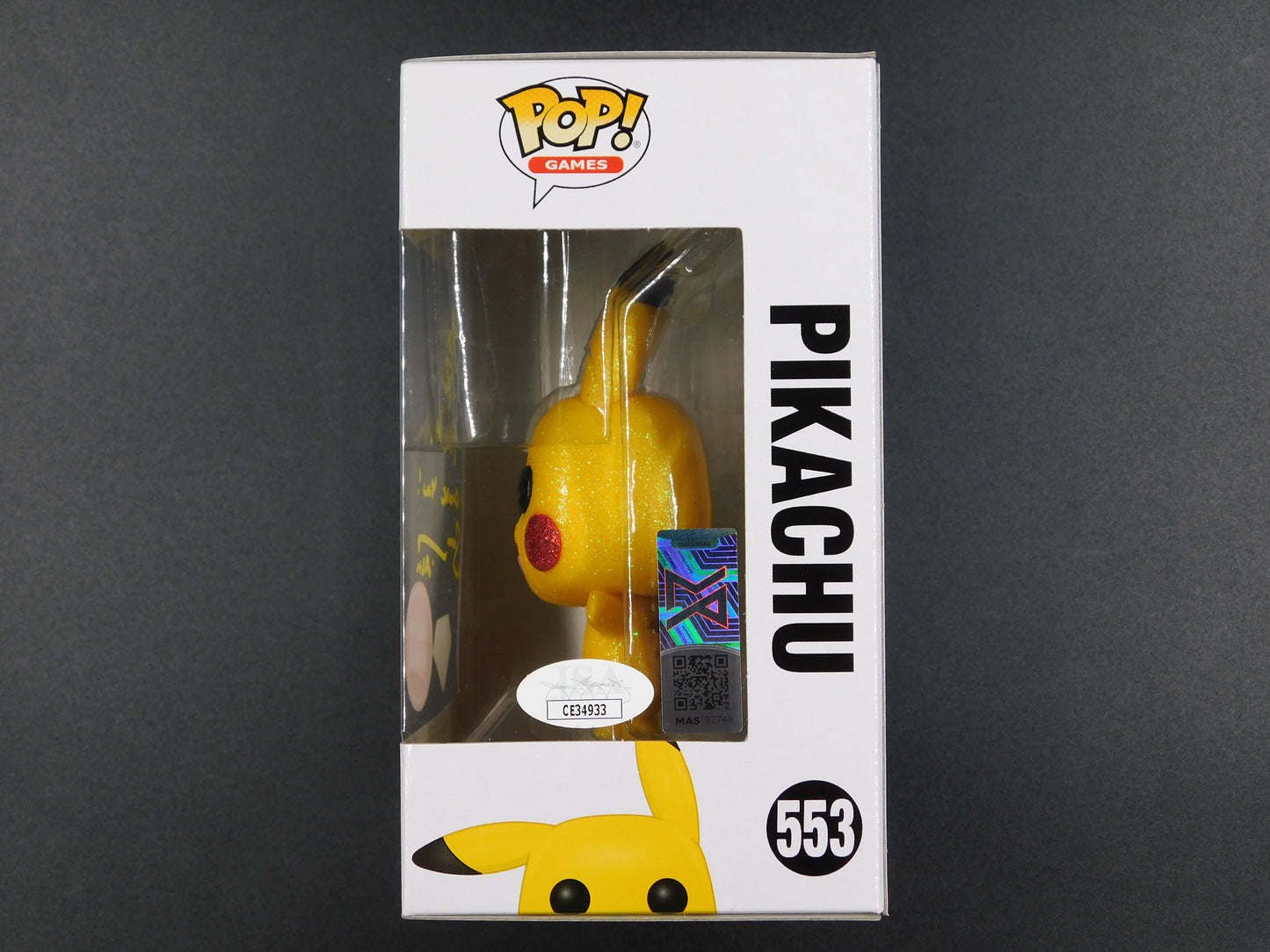 Sarah Natochenny & Alyson Rosenfeld Dual Signed Autographed Funko Pop 553 Diamond Pikachu & Ash Pokemon JSA COA