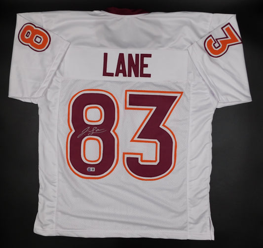 Jaylin Lane Signed Autographed Virginia Tech Hokies White Football Jersey BAS COA
