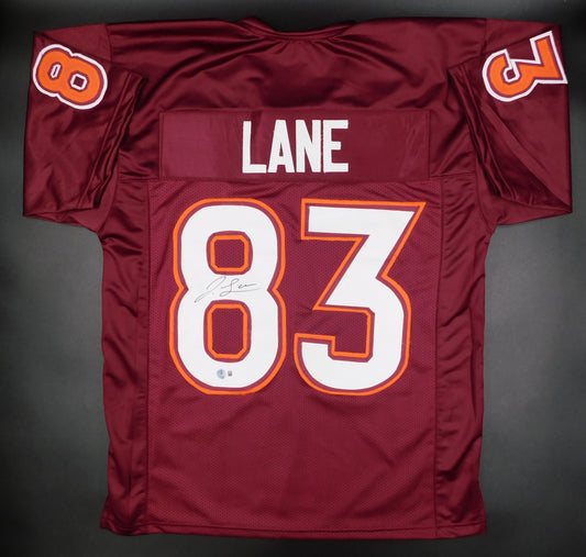 Jaylin Lane Signed Autographed Virginia Tech Hokies Maroon Football Jersey BAS COA