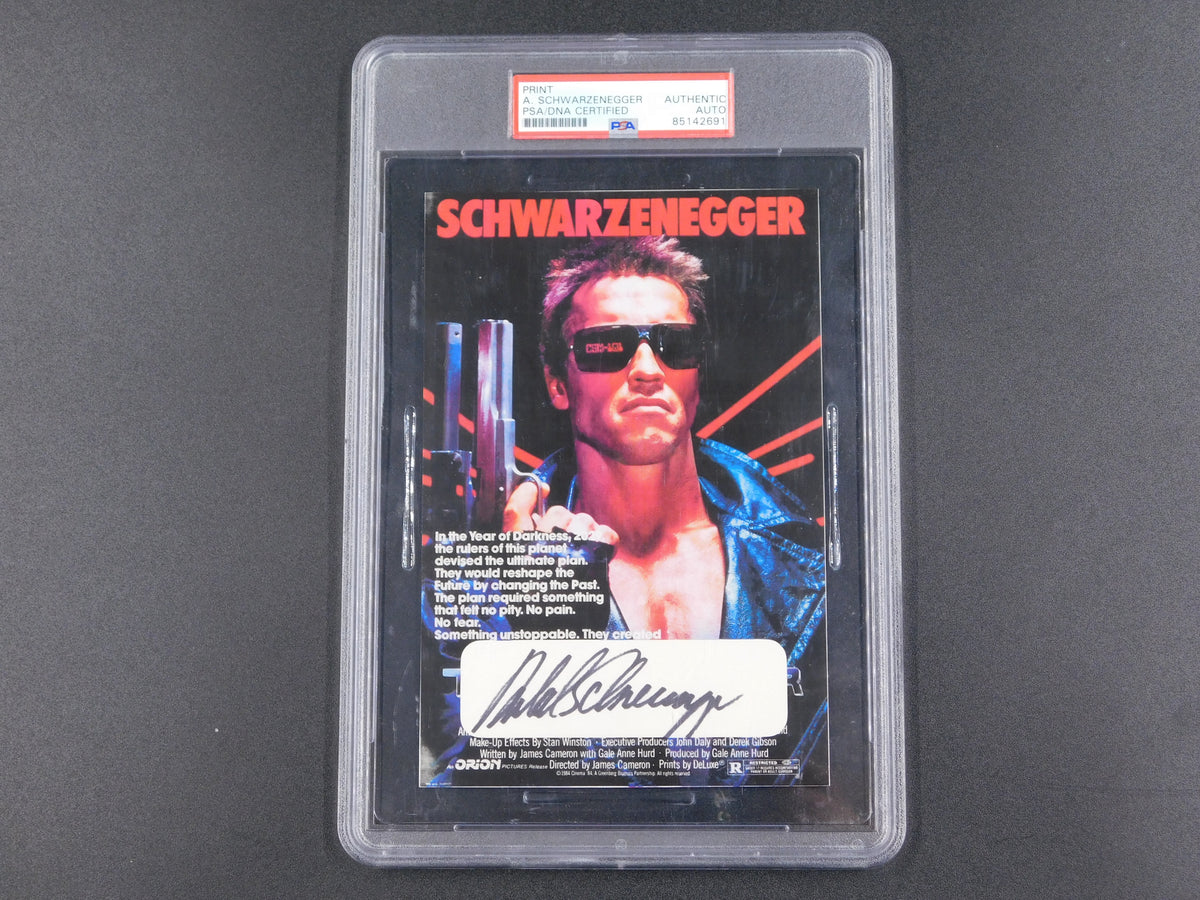 Terminator 3 Autographed Arnold Schwarzenegger Signed Autographed 5x7 The Terminator Print PSA ...