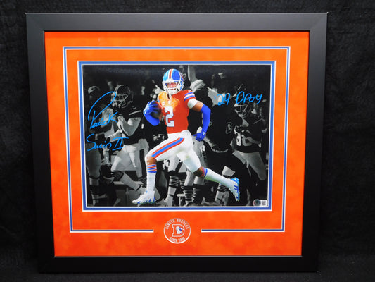 Patrick Surtain II PSII Signed Inscribed Framed 11x14 Photo Denver Broncos 2024 DPOY BAS COA C