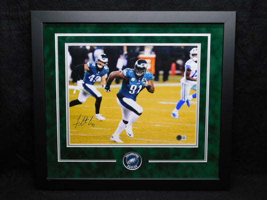 Fletcher Cox Signed Autographed Framed 11x14 Photo Philadelphia Eagles BAS COA B