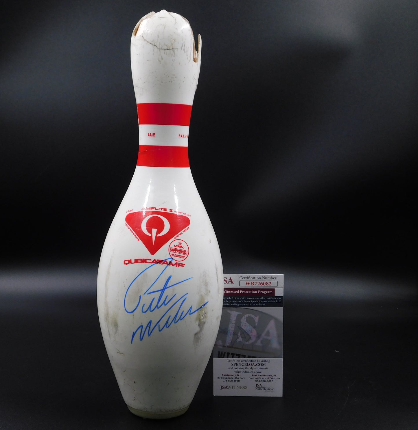 Pete Weber Signed Autographed Authentic Used Bowling Pin PBA USBC HOF JSA COA F