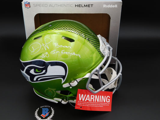 Devon Witherspoon Signed Autographed Full Size Seattle Seahawks Authentic Flash Helmet BAS COA White