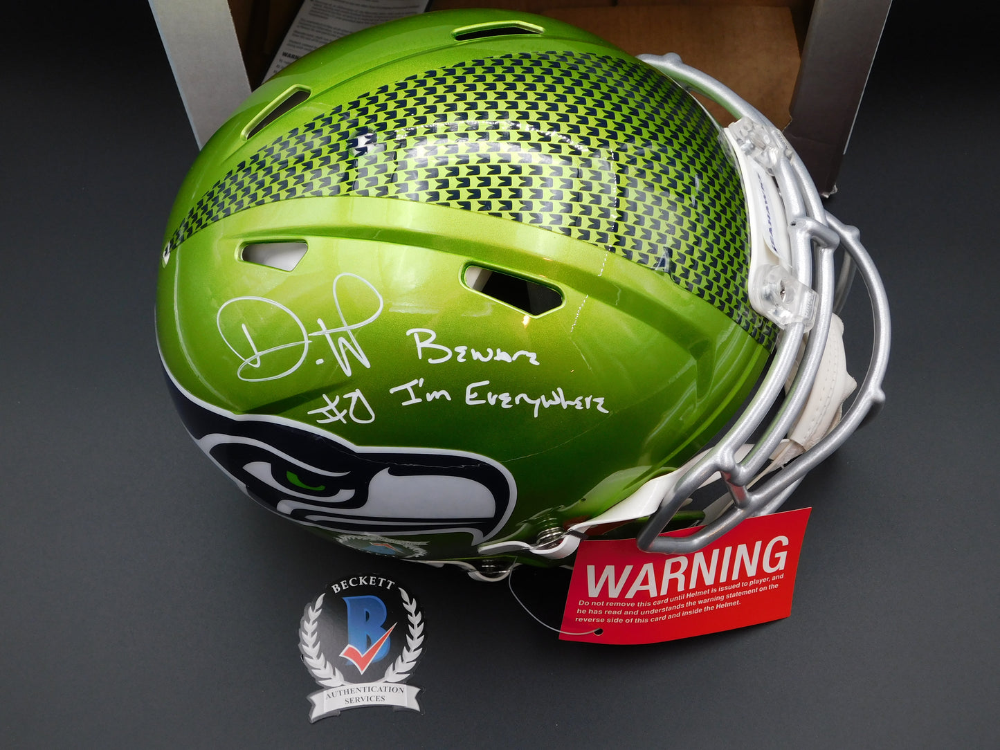 Devon Witherspoon Signed Autographed Full Size Seattle Seahawks Authentic Flash Helmet BAS COA White