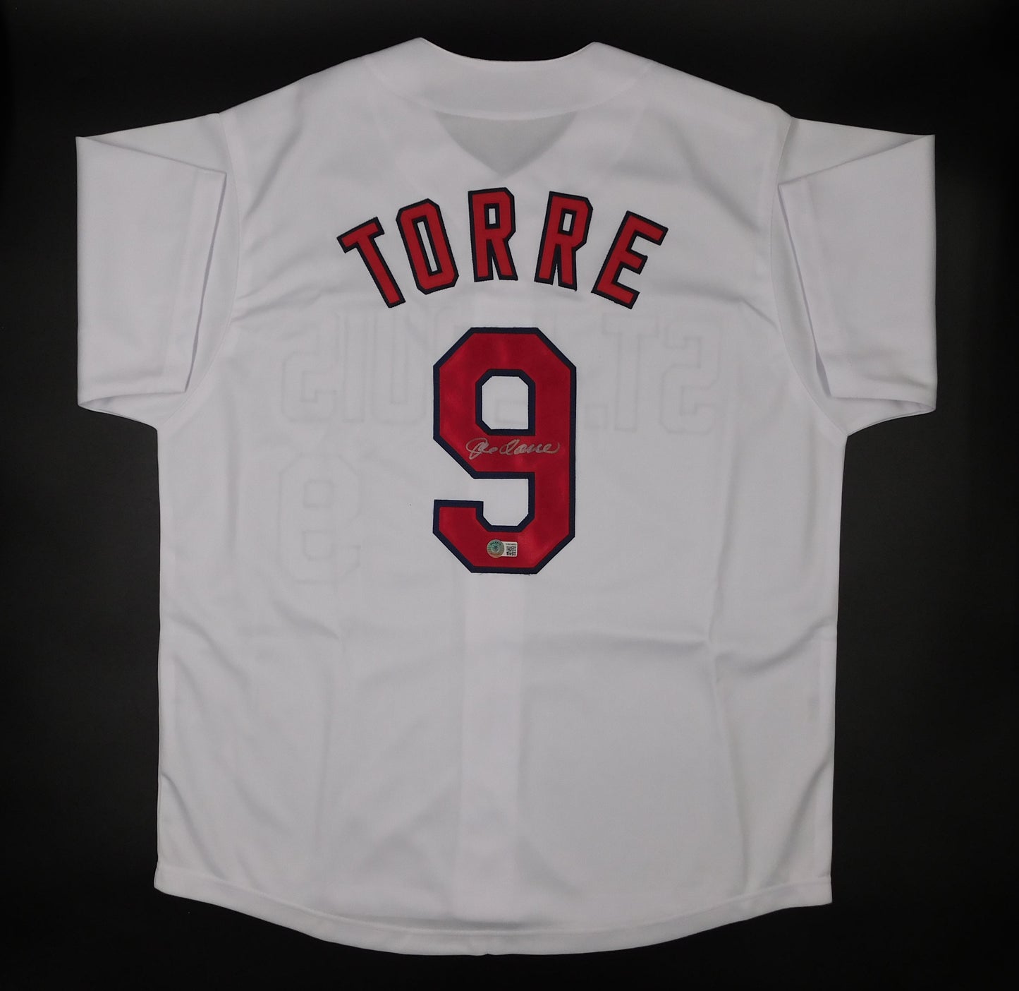 Joe Torre Signed Autographed St Louis Cardinals White Baseball Jersey HOF BAS COA