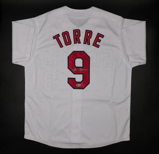 Joe Torre Signed Autographed St Louis Cardinals White Baseball Jersey HOF BAS COA