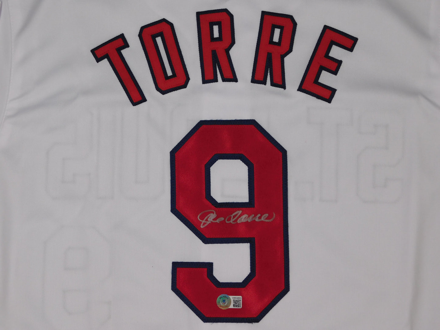 Joe Torre Signed Autographed St Louis Cardinals White Baseball Jersey HOF BAS COA