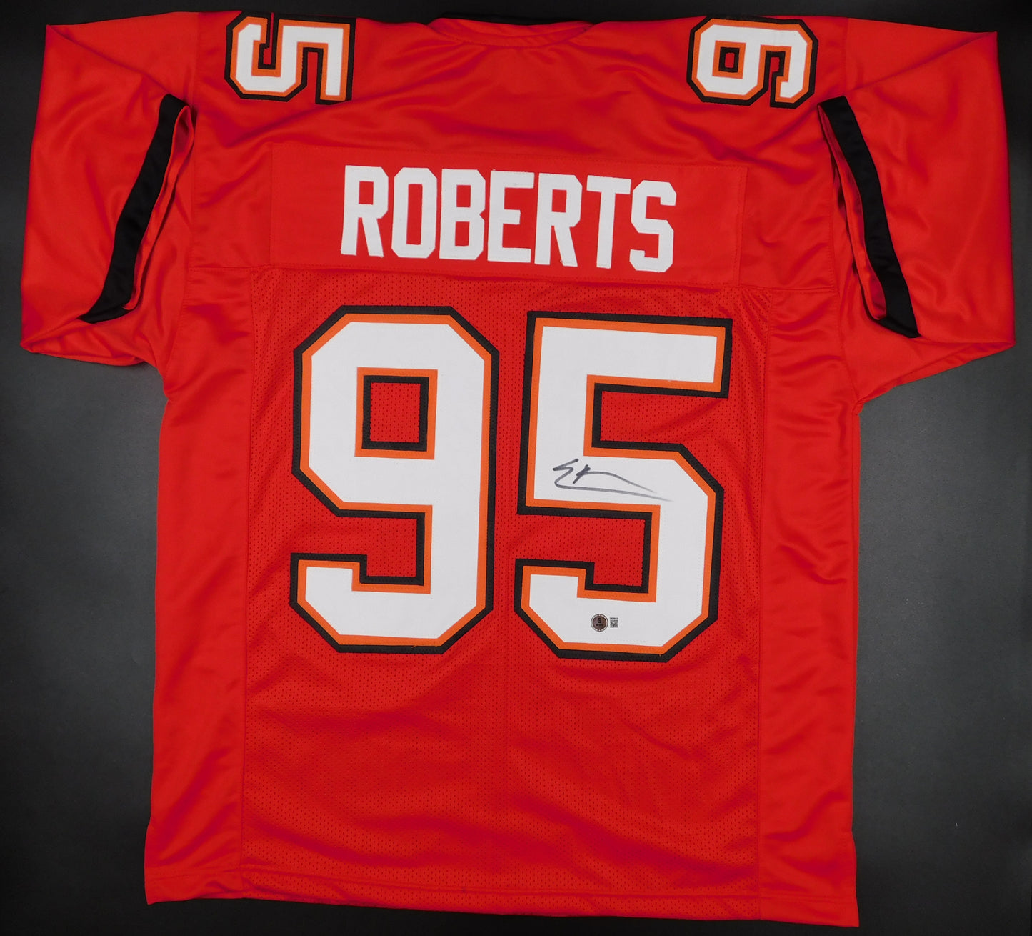 Elijah Roberts Signed Autographed Tampa Bay Buccaneers Red Football Jersey BAS COA