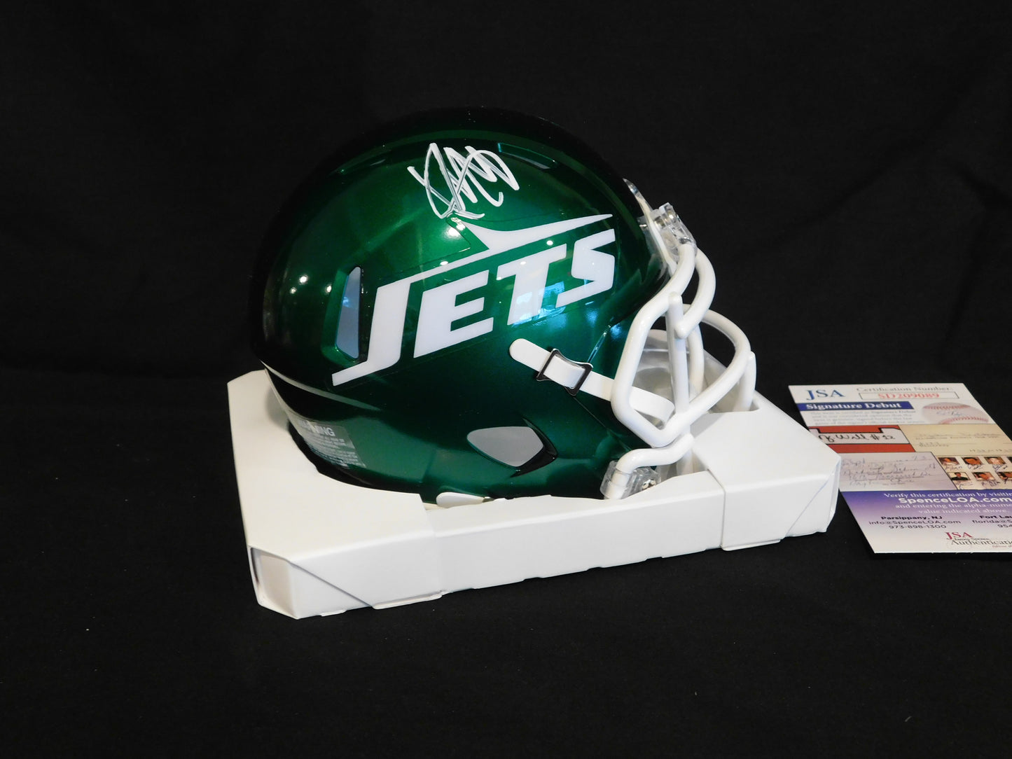 Will McDonald IV Signed Autographed New York Jets Speed 2023 Alt Mini Helmet JSA COA