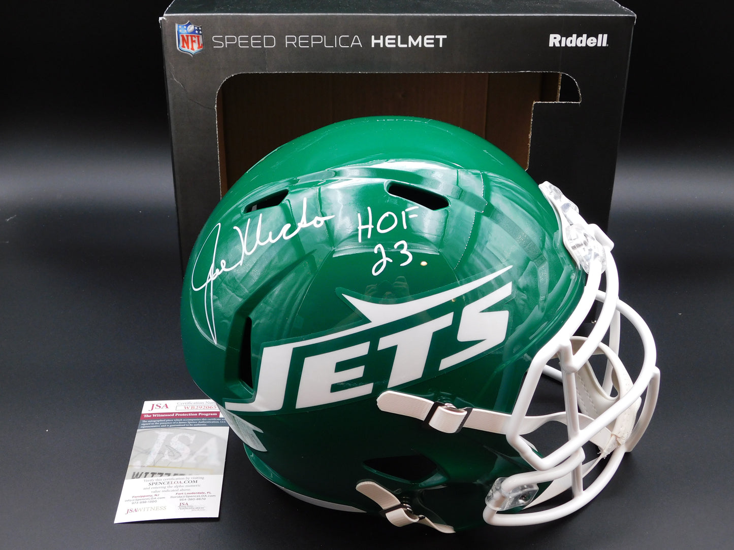 Joe Klecko Signed Autographed Full Size New York Jets Speed Throwback Helmet HOF 23 JSA COA