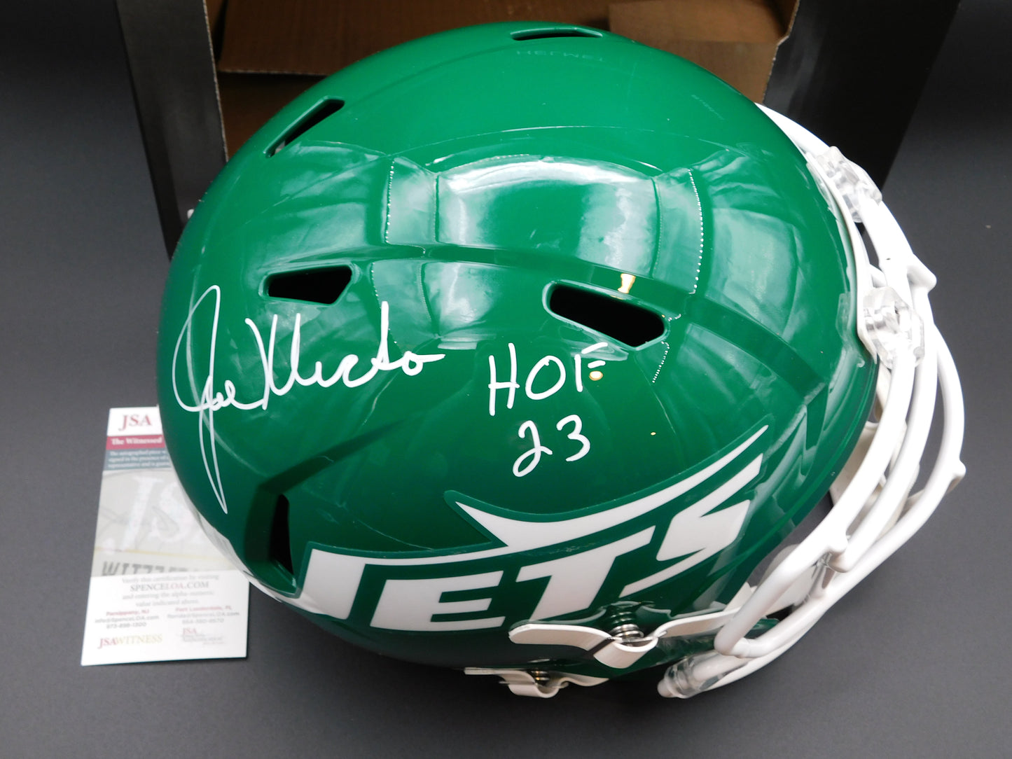 Joe Klecko Signed Autographed Full Size New York Jets Speed Throwback Helmet HOF 23 JSA COA