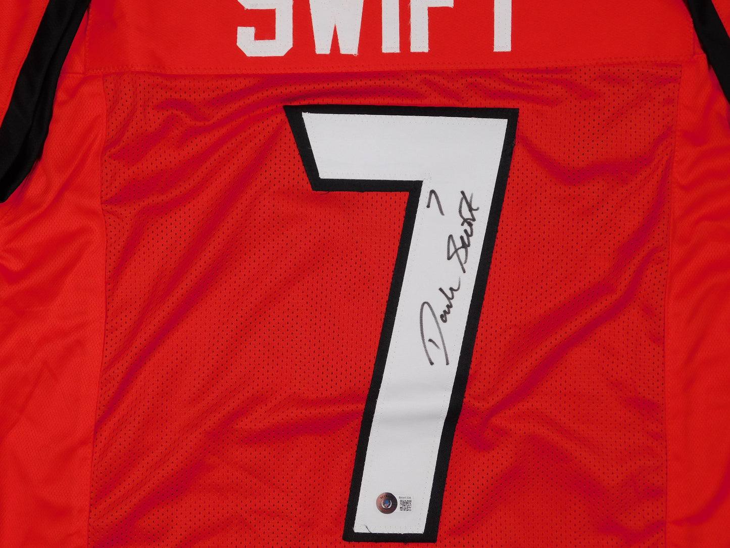 D'Andre Swift Signed Autographed Georgia Bulldogs Red Football Jersey BAS COA