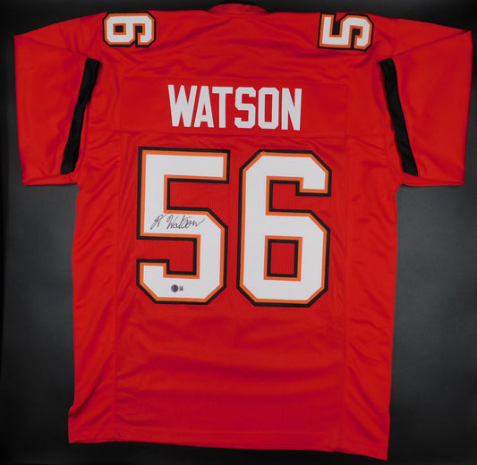 Desmond Watson Signed Autographed Tampa Bay Buccaneers Red Football Jersey BAS COA