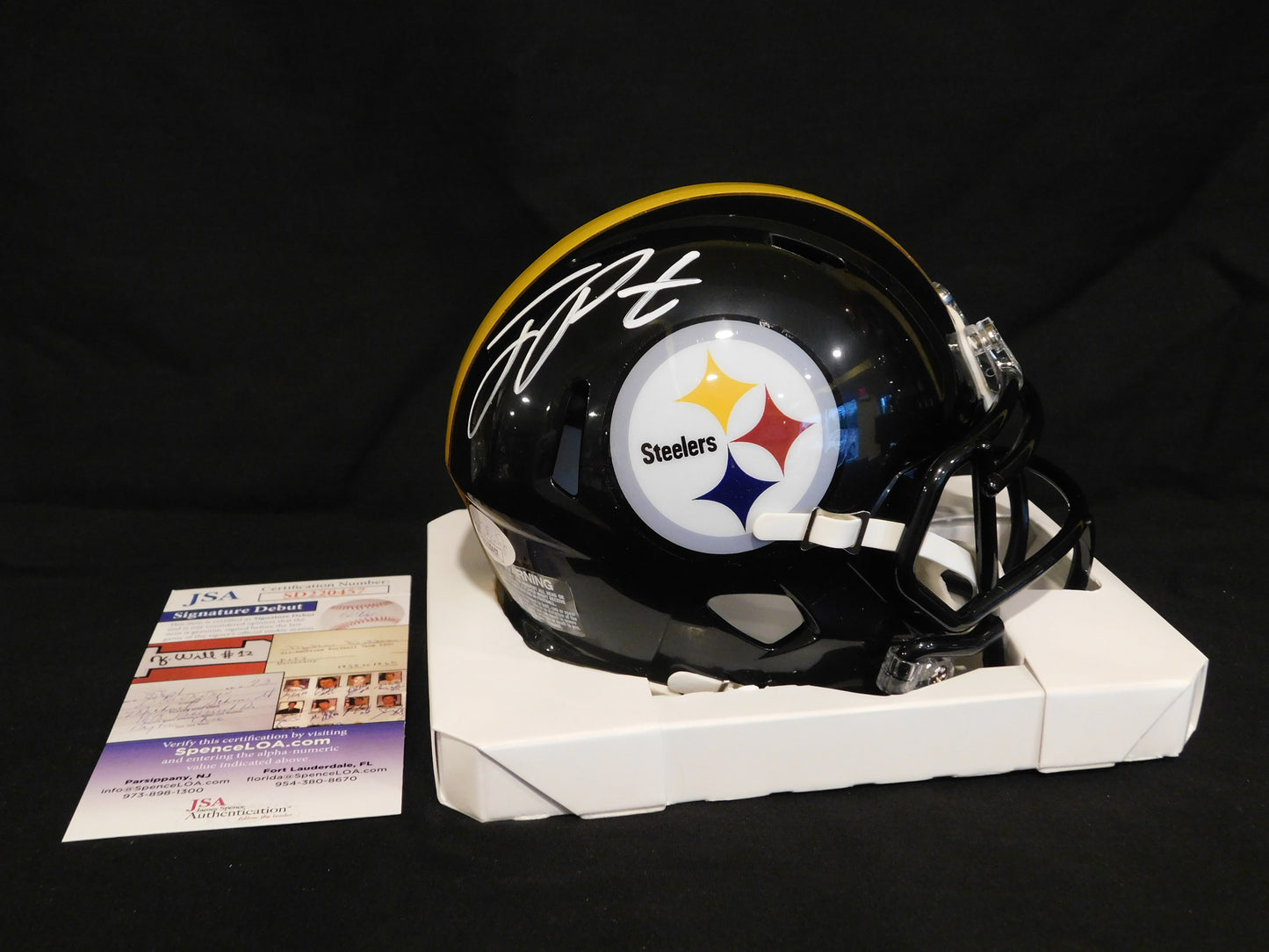 Joey Porter Jr. Signed Autographed Pittsburgh Steelers Speed Mini Helmet JSA COA