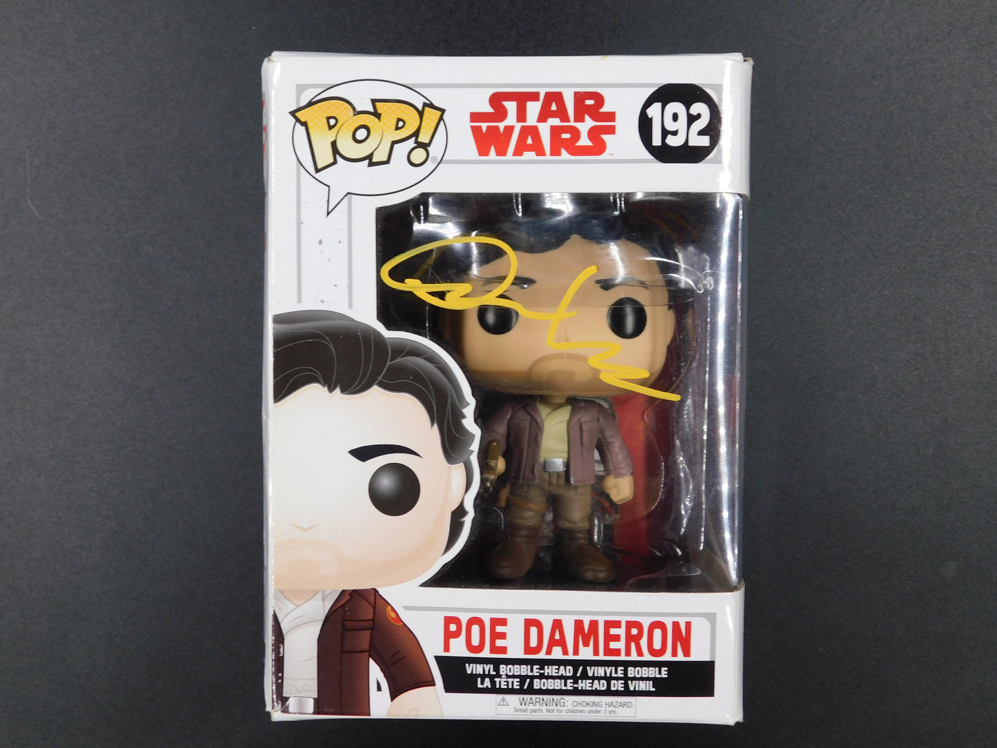 Oscar Isaac Signed Autographed Funko Pop 192 Poe Dameron Star Wars BAS COA