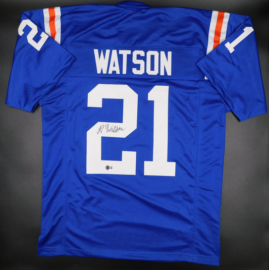 Desmond Watson Signed Autographed Florida Gators Blue Football Jersey Buccaneers BAS COA